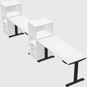 Height-adjustable desk - grade 3 w/cabinet
