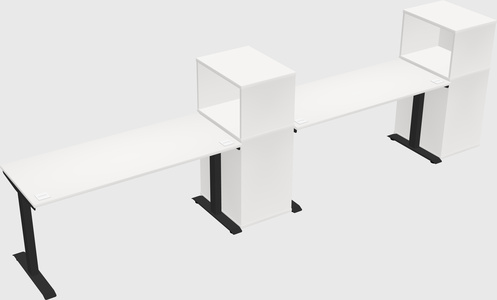 Height-adjustable desk - grade 3 w/cabinet