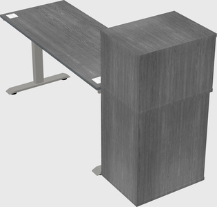 Height-adjustable desk - grade 3 w/cabinet