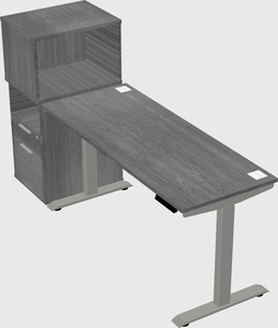Height-adjustable desk - grade 3 w/cabinet