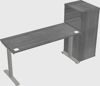 Height-adjustable desk - grade 3 w/cabinet