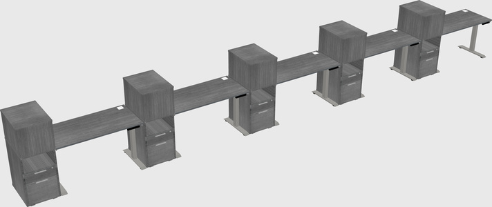 Height-adjustable Desk - Grade 3 W/cabinet
