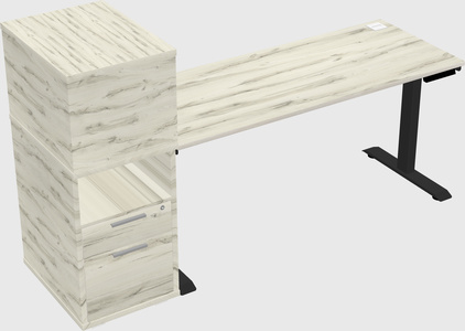 Height-adjustable desk - grade 3 w/cabinet