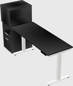 Height-adjustable desk - grade 3 w/cabinet