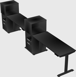 Height-adjustable desk - grade 3 w/cabinet
