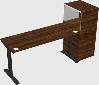 Height-adjustable desk - grade 3 w/cabinet