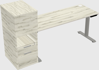 Height-adjustable desk - grade 3 w/cabinet