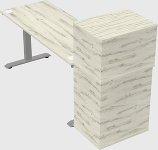 Height-adjustable desk - grade 3 w/cabinet