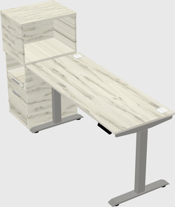 Height-adjustable desk - grade 3 w/cabinet