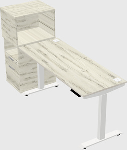 Height-adjustable desk - grade 3 w/cabinet