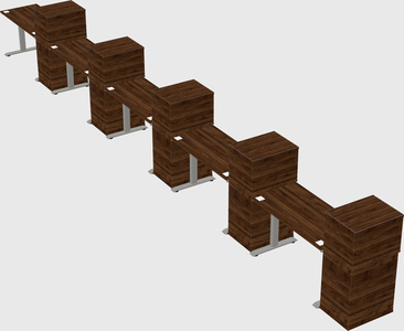 Height-adjustable desk - grade 3 w/cabinet