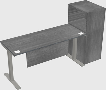 Height-adjustable desk - grade 3 w/cabinet