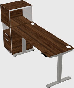 Height-adjustable desk - grade 3 w/cabinet