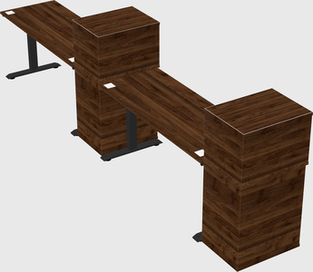 Height-adjustable desk - grade 3 w/cabinet