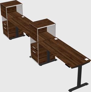 Height-adjustable desk - grade 3 w/cabinet