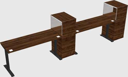 Height-adjustable desk - grade 3 w/cabinet