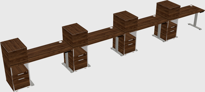Height-adjustable Desk - Grade 3 W/cabinet