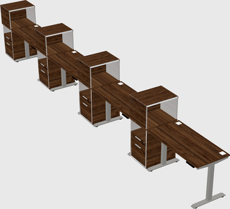 Height-adjustable desk - grade 3 w/cabinet
