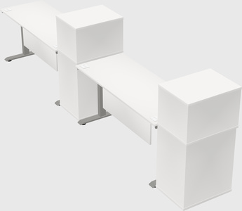 Height-adjustable desk - grade 3 w/cabinet