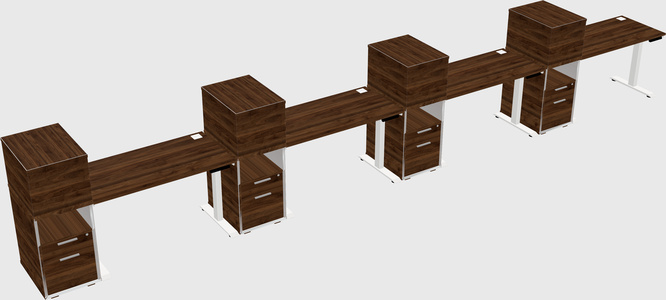 Height-adjustable Desk - Grade 3 W/cabinet