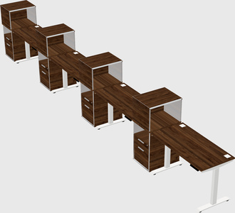 Height-adjustable desk - grade 3 w/cabinet