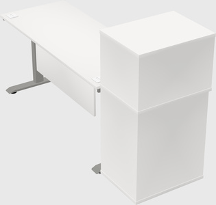 Height-adjustable desk - grade 3 w/cabinet