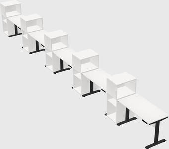 Height-adjustable desk - grade 3 w/cabinet