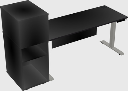 Height-adjustable desk - grade 3 w/cabinet