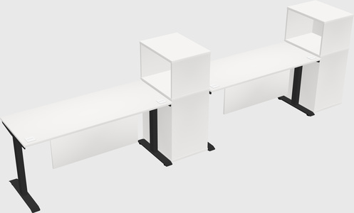 Height-adjustable desk - grade 3 w/cabinet