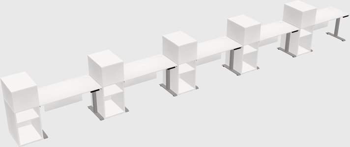 Height-adjustable Desk - Grade 3 W/cabinet