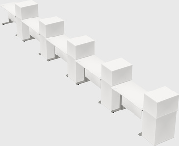 Height-adjustable desk - grade 3 w/cabinet