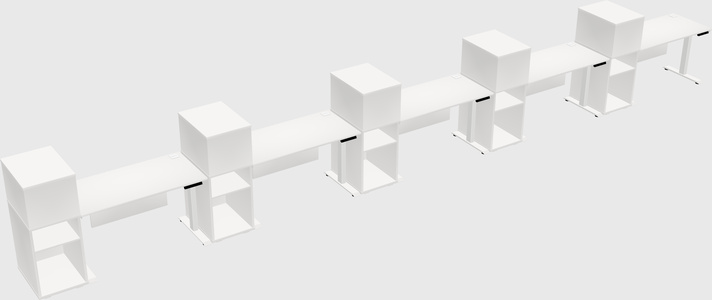 Height-adjustable Desk - Grade 3 W/cabinet