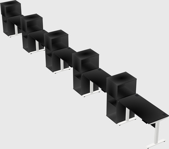 Height-adjustable desk - grade 3 w/cabinet