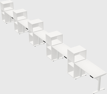 Height-adjustable desk - grade 3 w/cabinet