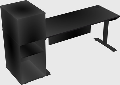 Height-adjustable desk - grade 3 w/cabinet