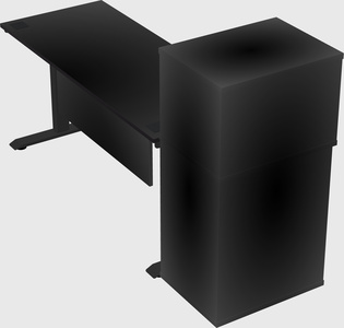 Height-adjustable desk - grade 3 w/cabinet