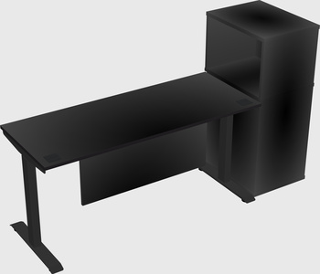 Height-adjustable desk - grade 3 w/cabinet