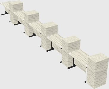 Height-adjustable desk - grade 3 w/cabinet