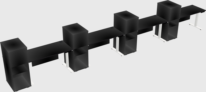 Height-adjustable Desk - Grade 3 W/cabinet