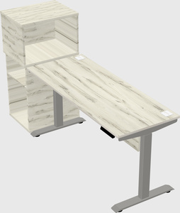 Height-adjustable desk - grade 3 w/cabinet