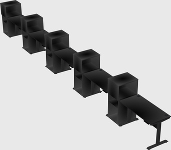 Height-adjustable desk - grade 3 w/cabinet