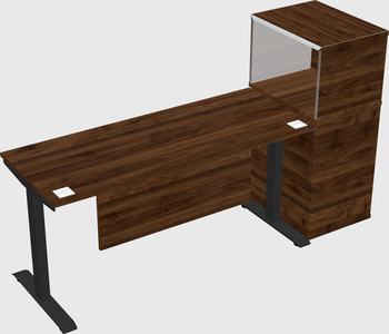 Height-adjustable desk - grade 3 w/cabinet