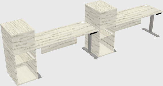 Height-adjustable Desk - Grade 3 W/cabinet