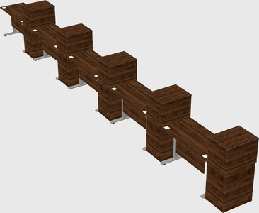 Height-adjustable desk - grade 3 w/cabinet