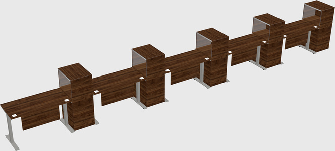 Height-adjustable desk - grade 3 w/cabinet