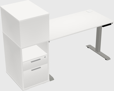 Height-adjustable desk - grade 3 w/cabinet
