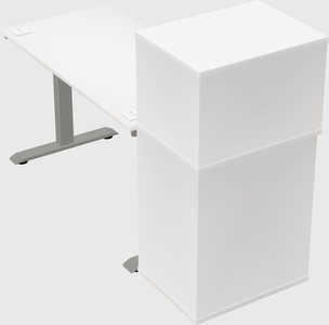 Height-adjustable desk - grade 3 w/cabinet