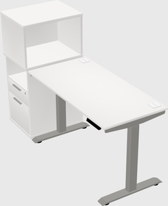 Height-adjustable desk - grade 3 w/cabinet