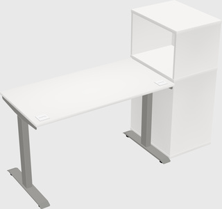 Height-adjustable desk - grade 3 w/cabinet