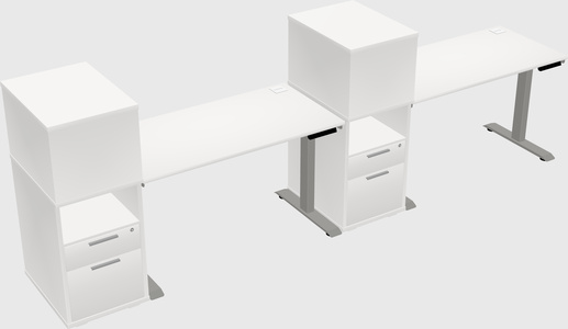 Height-adjustable desk - grade 3 w/cabinet